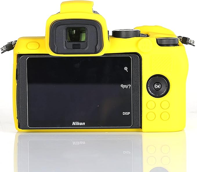 Professional Secure Silicone Camera Case Cover Housing Body Skin for Nikon Z50 Z 50 Mirrorless Digital Camera (Yellow)