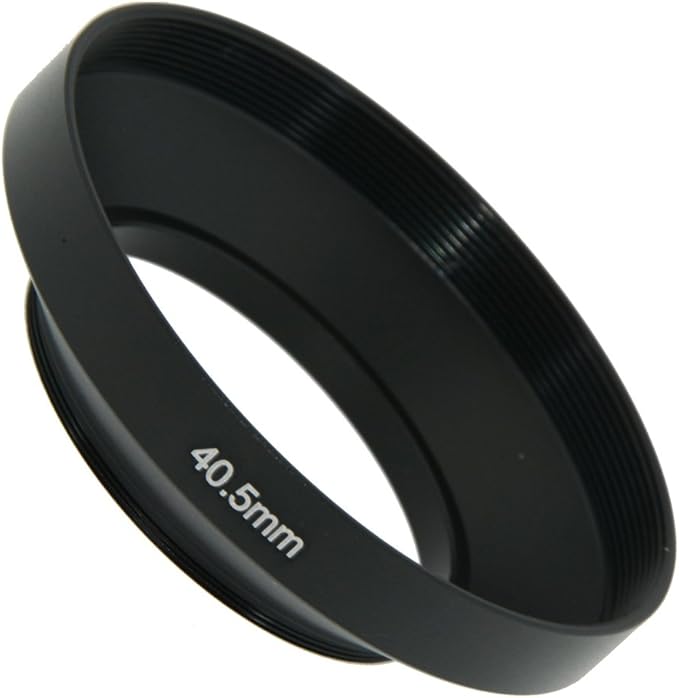 SIOTI 40.5mm Lens Hood, Oxidation Matte Anti Reflective Treatment, Aluminum Alloy, with 1 * 58mm Lens Cap, Compatible with Sony/Canon/Nikon/Fuji etc >16mm Camera Lens