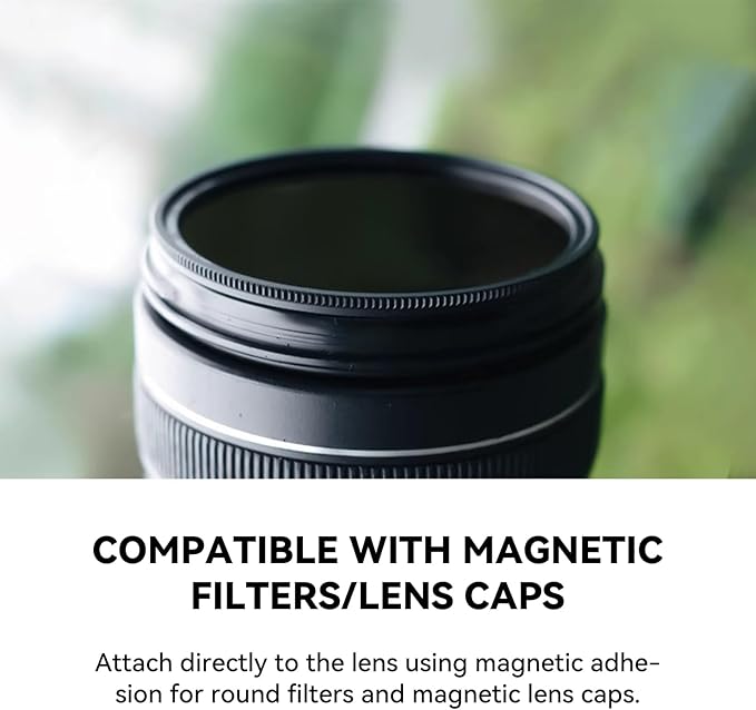 Kase 82mm Magnetic Adapter Ring, Aviation Aluminum 0.5s Snap-On Frame for CPL/ND/UV Filters, No Light Leak & Vignette, Ultra-Thin Stackable for DSLR Mirrorless Wide-Angle Vlog