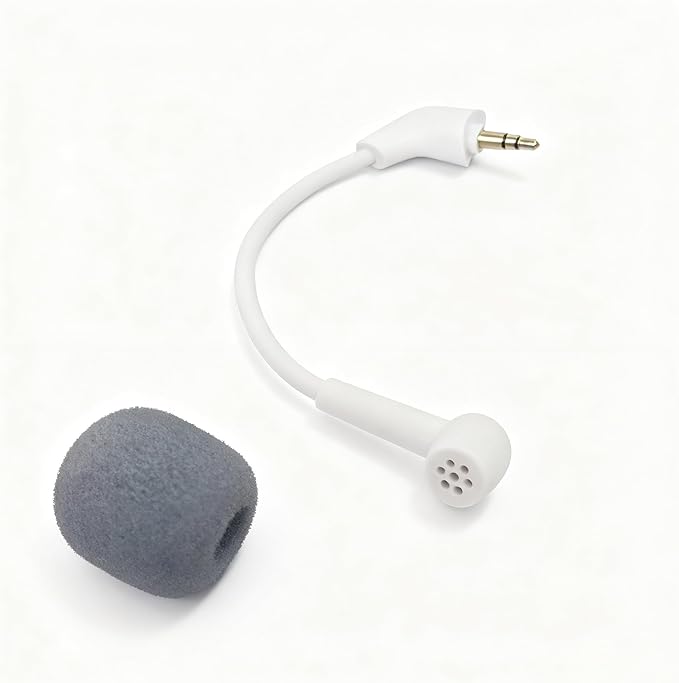 Complete White Mic Replacement Kit for HyperX Cloud II (2021+) Wired Headsets | Plug & Play, Perfect Color Match & Restored Audio(Not for Wireless)