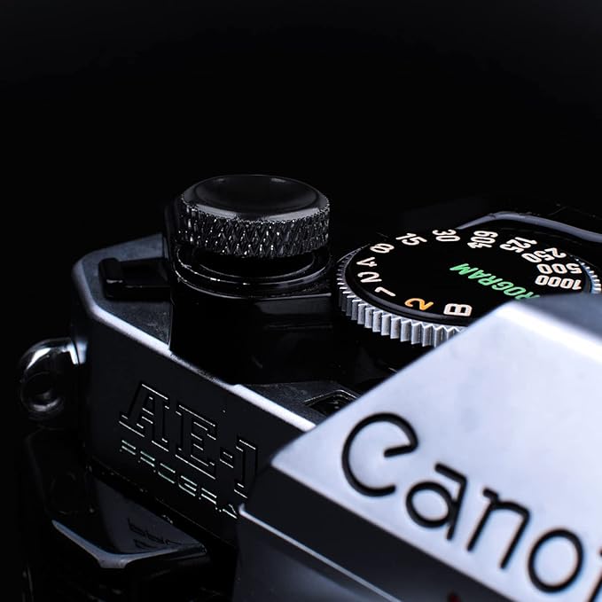 (2 Pack) PIBIETTN Camera Shutter Button, Copper Soft Shutter Release Button Black