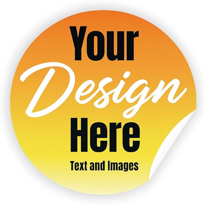 StickerJet Personalized Vinyl Stickers - Customize with Your Photo, Logo or Design - Fade Resistant and Waterproof Custom Decals for Logo, Branding, Packaging