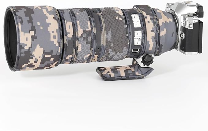 CHASING BIRDS Lens Camouflage Waterproof Coat for Olympus M.ZUIKO Digital ED 50-200mm F2.8 is PRO Rainproof Lens Protective Cover Version IV (Digital Camouflage, with 1.4X and 2.0X TC)