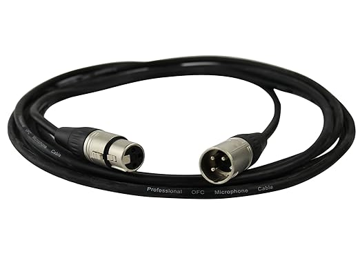 Gearlux XLR Microphone Cable, Fully Balanced, Male to Female, 6 Feet - 6 Pack