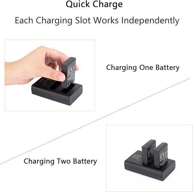 EN-EL14 Charger, PHOLSY Camera Battery Charger EN-EL14 USB Charger MH-24 for EN-EL14 EN-EL14a Battery Compatible with Nikon Camera P7800 P7700 P7100 P7000 D5600 D5500 D5300 D5100 D3500 D3400 D3300