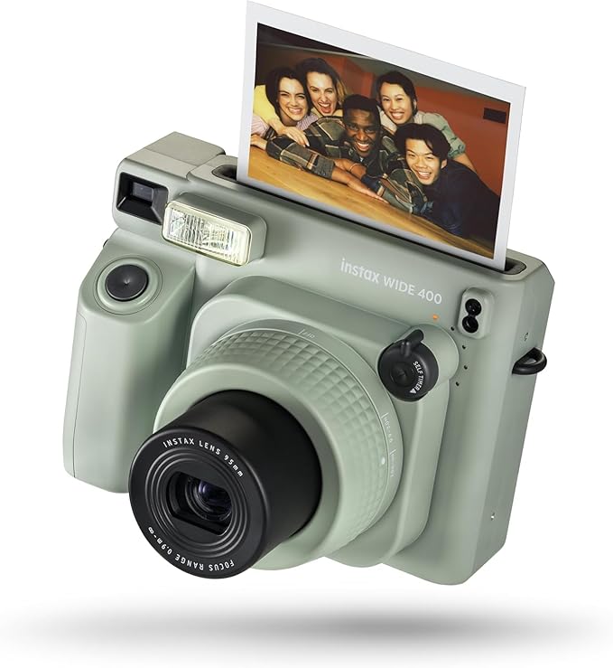 Fujifilm INSTAX Wide 400 Instant Camera - Sage Green (Camera w/ 2 Wide Twin Packs + Bag)