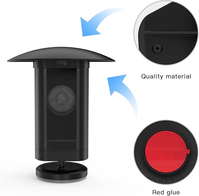 HOLACA Sun Rain Shade Camera Cover for Stick Up Cam Pro,Camera Shield for Resistant UV Black