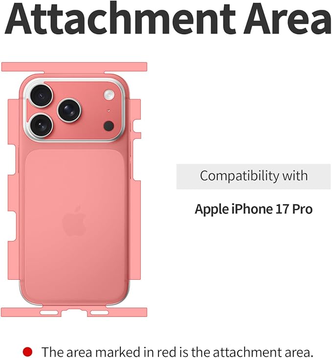 skoko Invisible Camera Lens & Full Back Body Skin for iPhone 17 Pro Max | Matte & Ultra-Thin TPU Protector