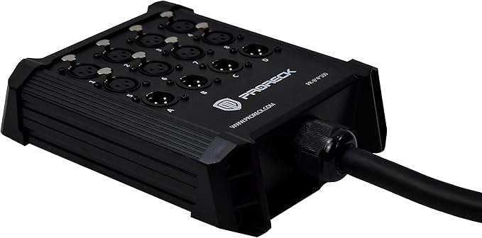 PRORECK 8-Channel Low Profile XLR Send Circuit Board Snake Cables, XLR Splitter Cable for Live, Recording, Stage, Studio, 100 Feet Long