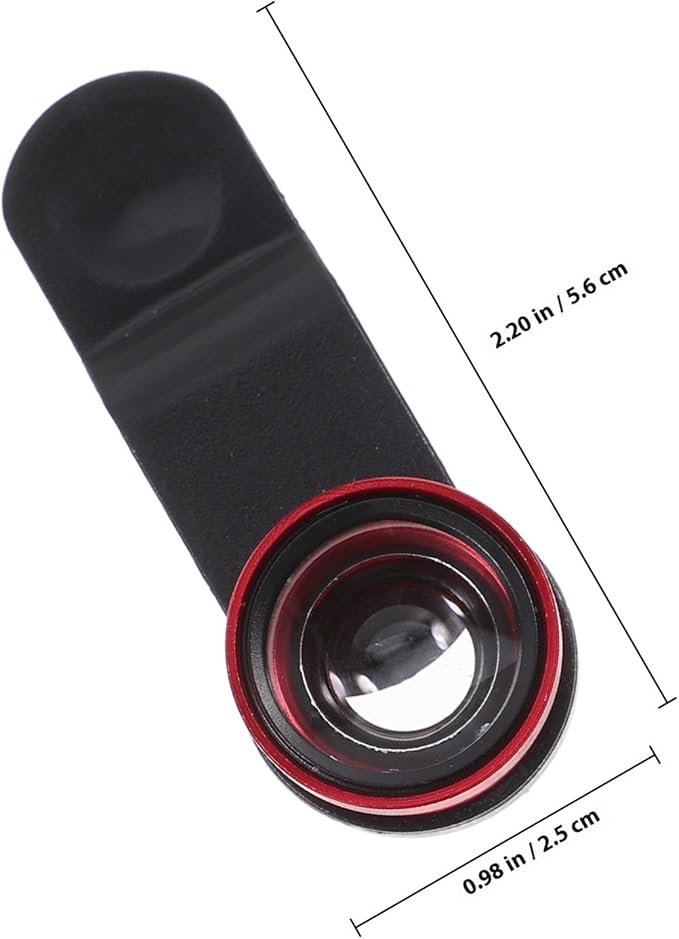 FRCOLOR 3-in-1 Smartphone Camera Lens Kit Wide Angle Macro Fisheye Lenses Universal Clip-on Phone Lens Set Mobile Photography Black Clip for Mobile Device Users