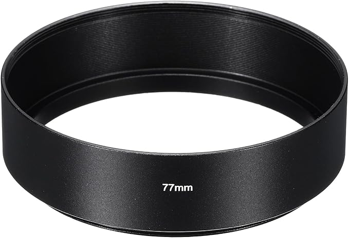 PATIKIL 77mm Lens Hood, Standard Focus Frosted Surface Anti-Reflective Inside Hood for Camera Lens, Black for Nikon, for Fujifilm, for Pentax, for Leica
