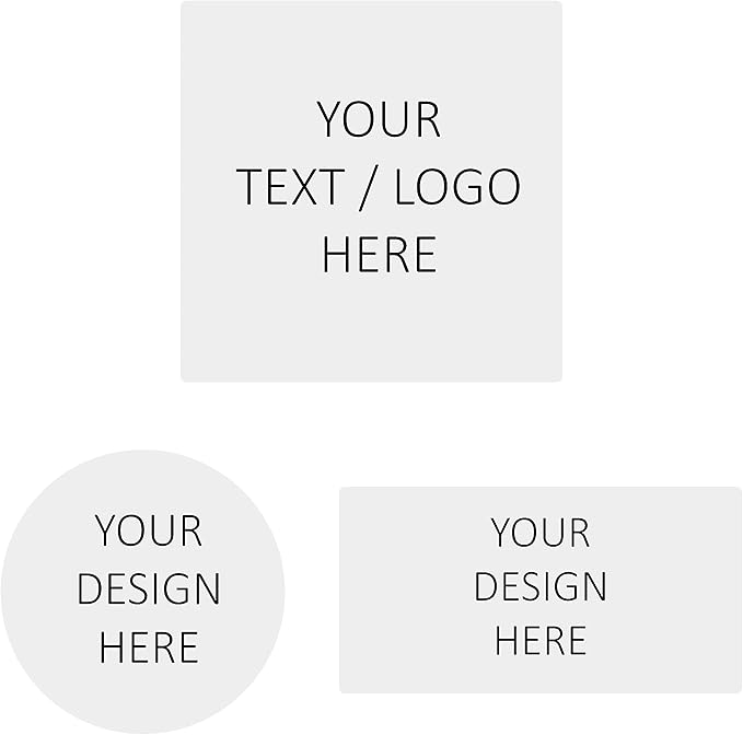 Custom Personalized Small Business Logo Stickers/Labels | Design Your Own Personalized Labels Stickers | 0.50 to 6.50 inch (Square)