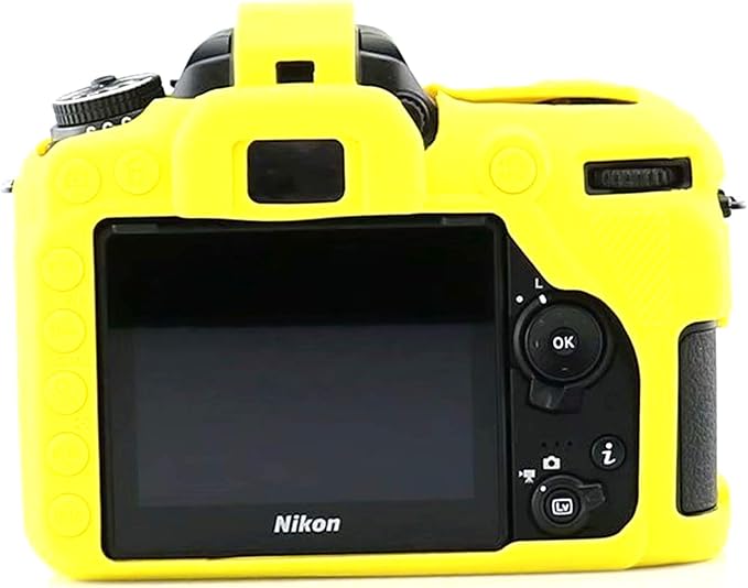 Professional Secure Silicone Camera Cases Bag Housing Rubber Body Skin for Nikon D7500 Digital SLR Camera (Yellow)