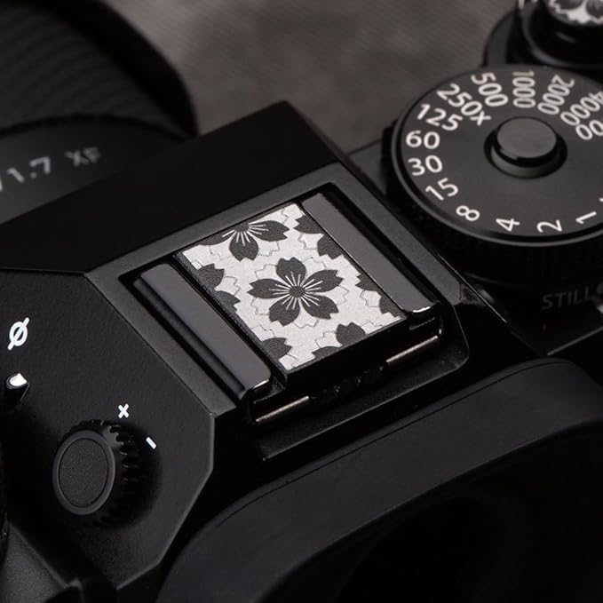 Camera Metal Hot Shoe Cover Shutter Buttons Protector for Fuji X100VI X100V X-T4 X-T3 XPRO3 XPRO2 for ZF Z5 Z6 Z6II (Black-Hot Shoe Cover)