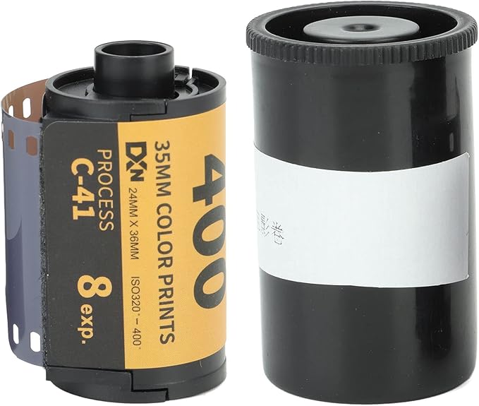 Color Negative Film ISO 320-400, 35mm Fine Grain Wide Exposure Latitude HD Disposable Film for 135 Camera (8 Sheets)
