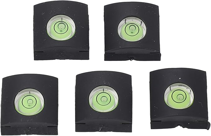 5PCS Camera Hot Shoe Cover with Level Bubble, Universal Spirit Level Cap, for DSLR Cameras