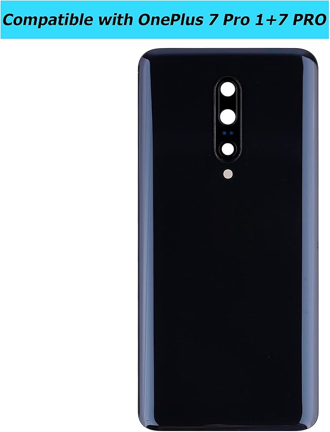 Battery Door Cover Back Cover Kompatibel for OnePlus 7 Pro 1+7 PRO GM1911 GM1913 GM1917 Mirror Grey with Camera Lens and Waterproof Glue…