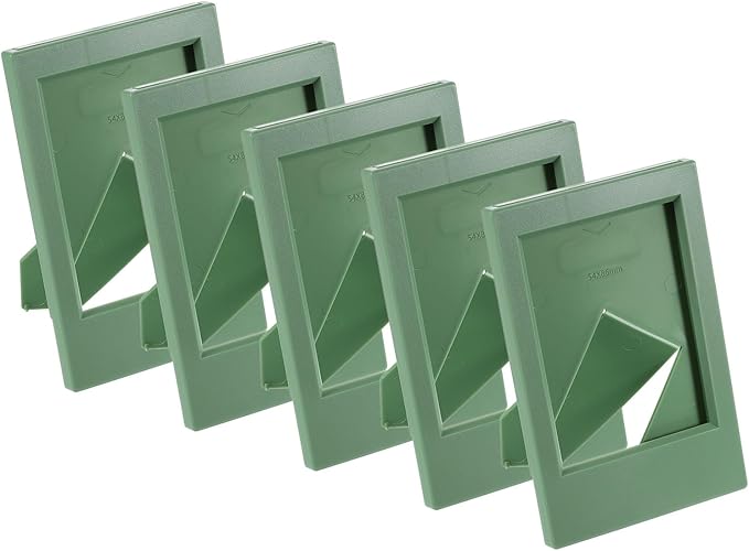 uxcell 5 Pcs Mini Picture Frames 2.4 x 3.6 Inch Rectangle Small Picture Photo Frame Holder for Tabletop Display Photos Paintings Landscape Posters Artwork, Green