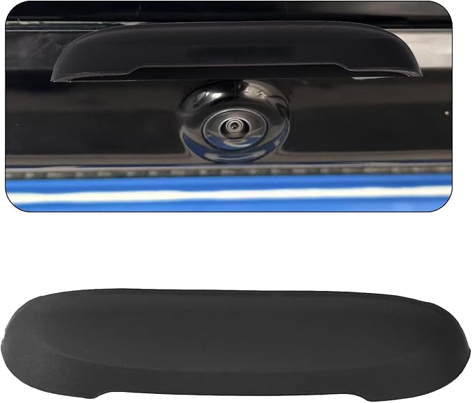 Backup Rear Camera Protective Cover, Silicone Backup Camera Rain Shield Car Rear View Modification Rain Cover Sticker for All Vehicle Automotive Exterior Accessories (Black)