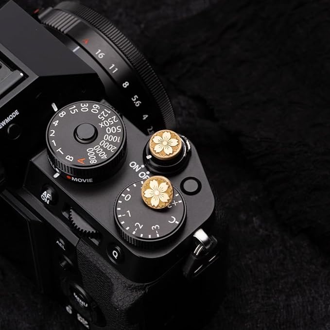 DBZZ Camera Shutter Button for Fuji X-T5 X-T3ii X-T200 X-T4 (2 Brass)