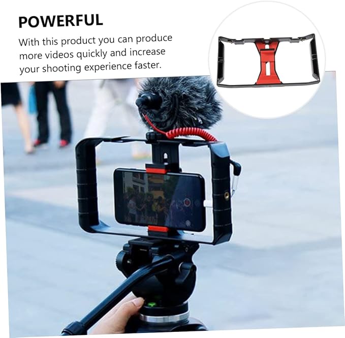 Artibetter Smartphone Radio Rig Filmmaking Holder Hand-held Phone Stabilizer for Video Phone Frame Led Light Microphone Mount