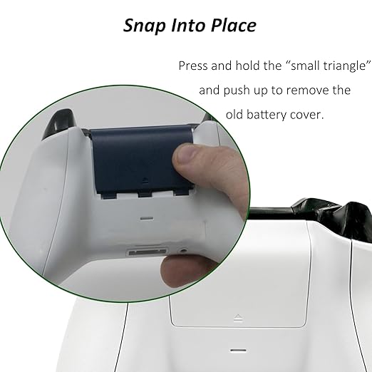 4 Pcs Battery Back Cover for Xbox One/One S/One X Controller[NOT for Xbox Series X/S],Battery Back Shell Covers for Xbox One Controller,Replacement Battery Cover Door Compatible with Xbox One(White)