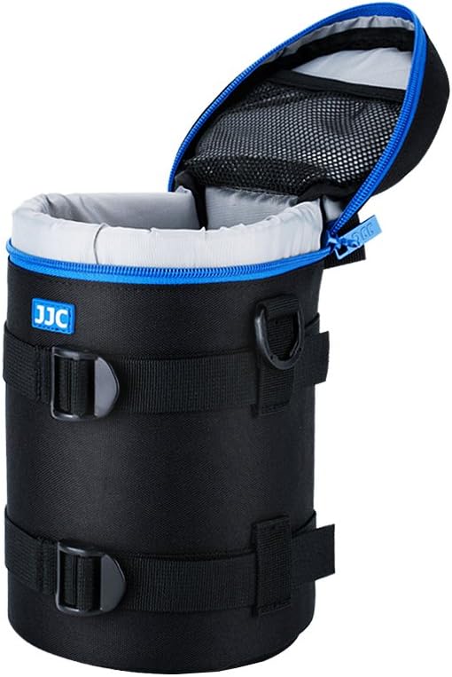 JJC Camera Lens Pouch Case for Canon EF 70-200mm EF 28-300mm EF 70-300mm Nikon Nikkor AF-S 70-200mm AF 80-200mm & More, Zipper Polyester Lens Protective Bag Interior Size 4.3x7.5”