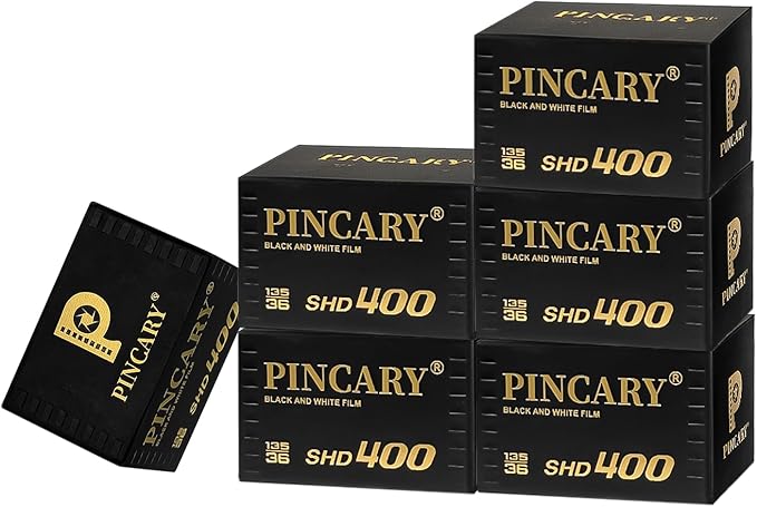 ISO400 35mm Black and White Film for Street Photography, 35 mm Roll with ISO 400, Scan Friendly Delivery for Editorial Workflow on Camera, 36EXP - 6 Pack
