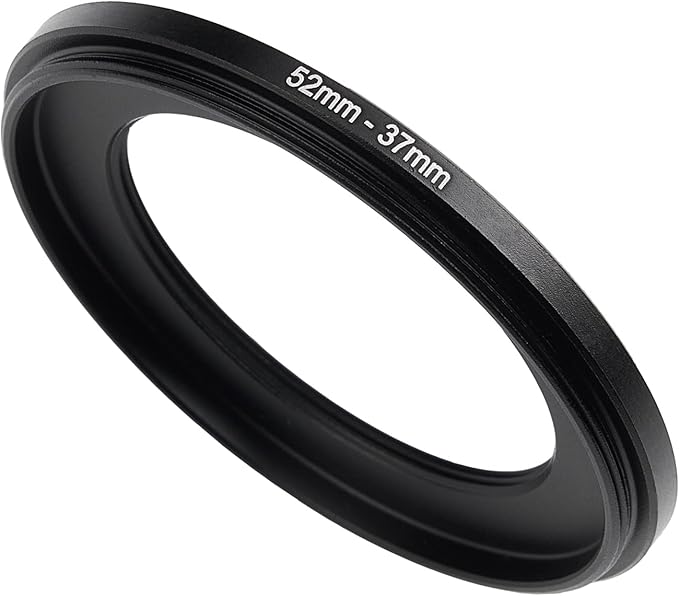 52mm to 37mm Step-Down Ring Filter Adapter,for All Brands UV ND CPL, Metal Ring Step-Down Rings Adapter Filter (52mm-37mm)
