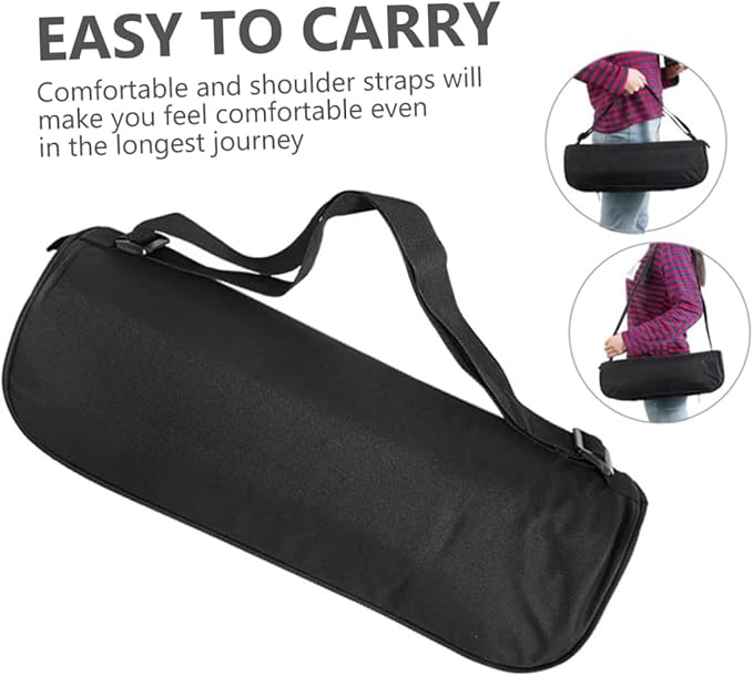 jojofuny Tripod Carrying Case 50cm Lightweight Padded Photography Storage Bag with Shoulder Strap for Outdoor Camera Tripod and Light Stand Organizer Black