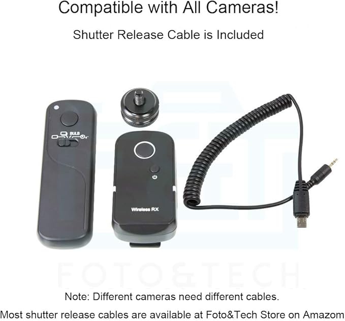 Foto&Tech 360 Any Angle 100m Wireless Remote Control Shutter Release (Compatible with Sony A9 II A7R IV V, A7S II, A7 III II, A6600 A6500 HX300 RX100M3 RX100M2 RX100III a1 II)