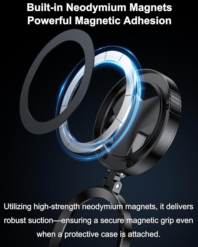 Anti-Glare Foldable Magnetic Phone Filter, Professional 52mm Retractable Polarizing Mobile Camera Lens, Universal Quick Mount Smartphone CPL Filters Compatible with MagSafe iPhone/Pro Max 12-17 (2)