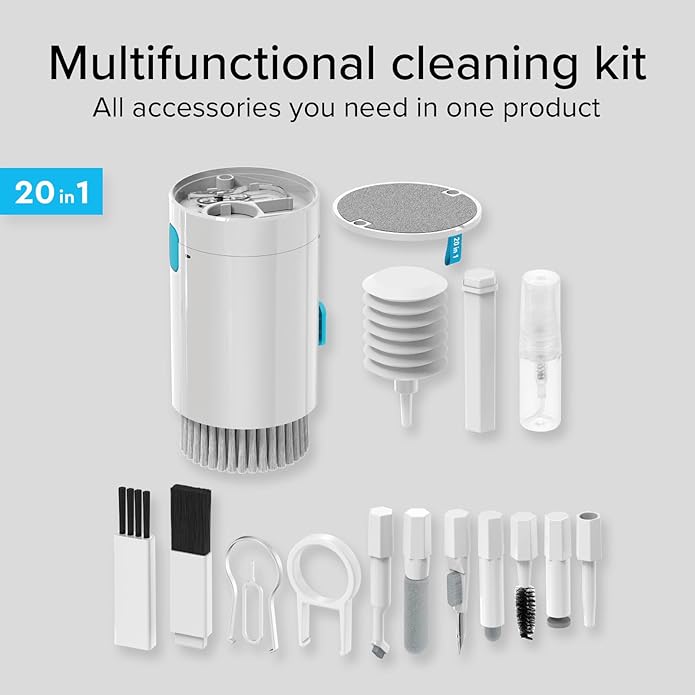 Ekon Unisex Adulto Multifunctional Cleaning Kit di Pulizia per Device, Bianco, White, Einheitsgröße
