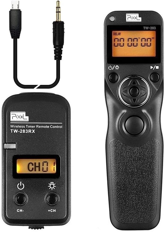 Pixel Camera Timer TW-283 S2 Wireless Shutter Release Remote Control Compatible with Sony a1, a9, a7, a7R, a7S, a6600, a6500, a6400, a6300, a6000, a5100, a5000, HX400, HX90, RX10, RX100, a68, a58