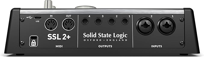 Solid State Logic SSL 2 Plus MKII USB Audio Interface with Dual Headphones, Four Balanced Outputs, and Class-Leading Mic Preamps