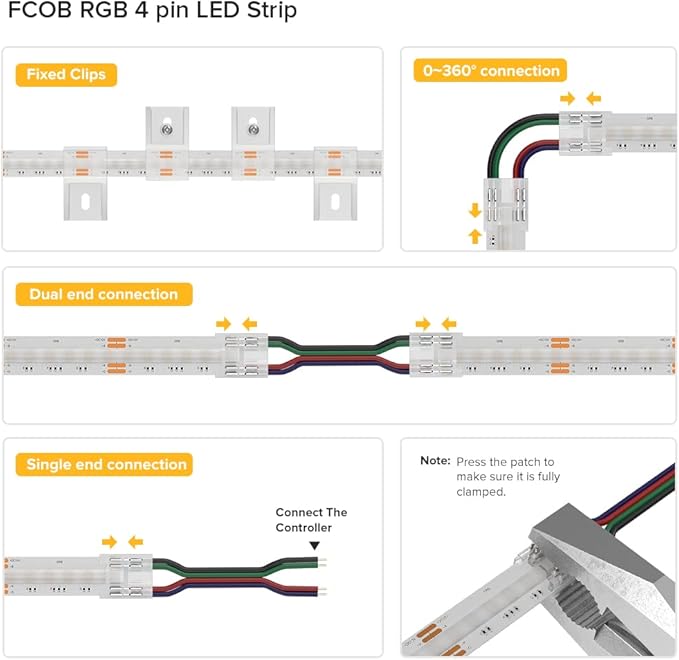 BTF-LIGHTING FCOB IP66 RGB COB LED Strip 16.4FT DC12V 810LED/m Color Changing Flexible High Density Uniform Light 10mm Width for Bedroom Home Indoor Decor(No Adapter or Controller)