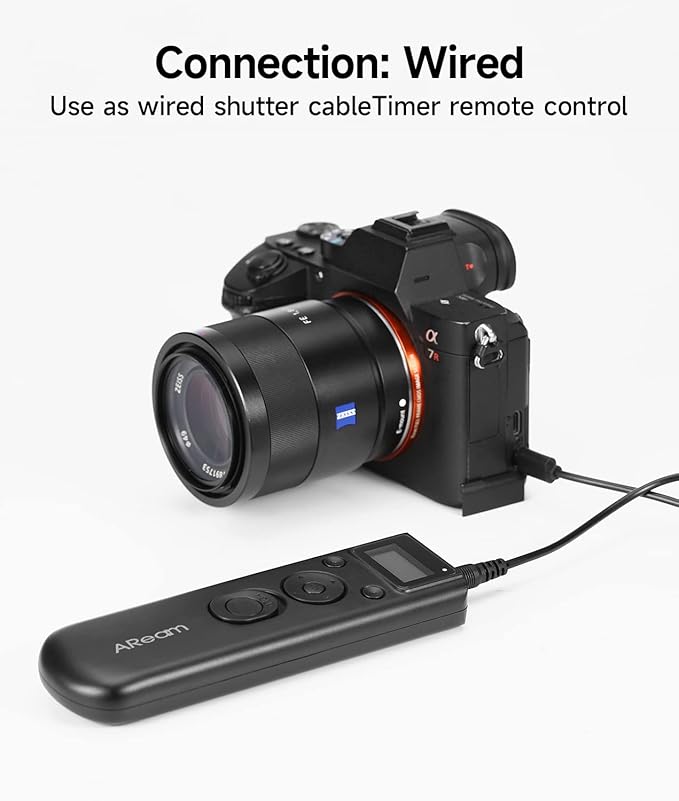 Wireless Digital Timer Remote Shutter Release Trigger Intervalometer Remote Control Compatible for Sony A99II, A77II, A58, A68, A7, A7II, A7R, A7RII, A7S, A7SII, A3000, A5100, A5000 A6000