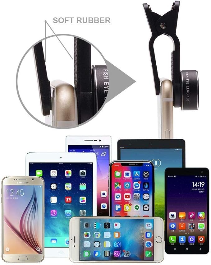 Phone Camera Lens Kit (13 Pieces) for iPhone 11 Xs 10 8 7 6 Plus SE Samsung and Most Andriod Phone- Wide Angle Lens & Macro Lens+Fisheye Lens and More