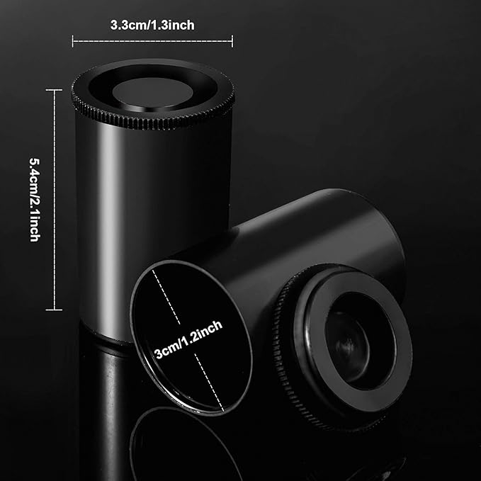 AKIRO Film Canisters with Caps 35 mm Empty Camera Reel Storage Containers Case Plastic Storage 15 Pack Black