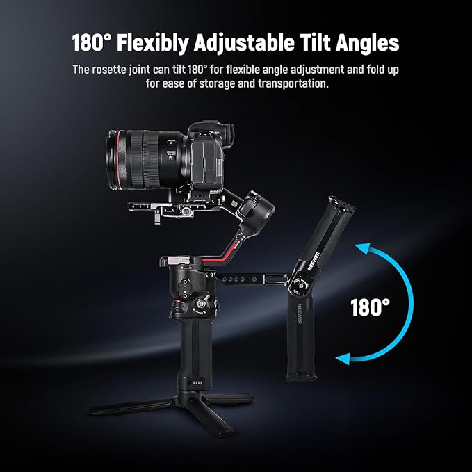 NEEWER RS4 RS3 Adjustable Gimbal Sling Handle Grip with NATO Rail, Compatible with DJI RS4 RS4 Pro RS3 RS3 Pro RS3 Mini RS2 RSC2 Ronin-S Ronin-SC for Low Angle Shot, Max Load 13.2lb, ST49
