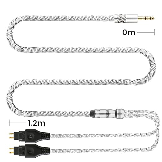 Replacement Cable for SENNHEISER Headphones HD650 HD600 HD580 HD535 HD545 HD565 HD265 with 4.4mm Plug (1.2m, 4.4mm)