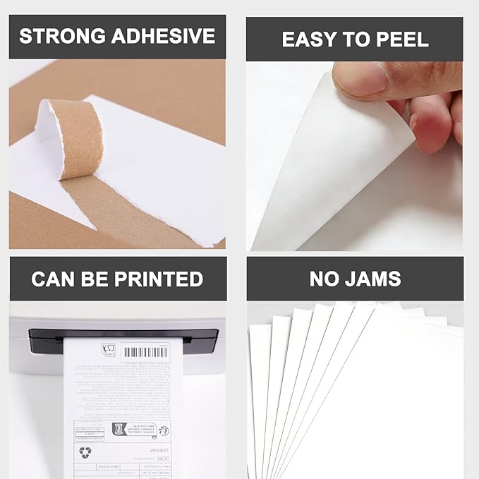 4"x5" Shipping Address Labels, Matte White Printable Labels, 1920 Total (480 Sheets, 4-Up), Compatible with Laser & Inkjet Printers for Packaging & Mailing