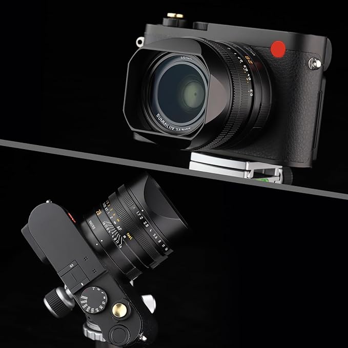 Haoge Metal Square Lens Hood for Leica Q3 Q3-43 Camera Accessories Black LH-LQ343B