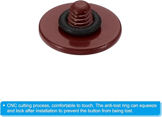 PATIKIL Camera Shutter Button, 3 Pack Soft Shutter Release Button Pure Copper Camera Button Convex Suitable for Nikon for Fujifilm for Leica DSLR/SLR Camera, Dark Red