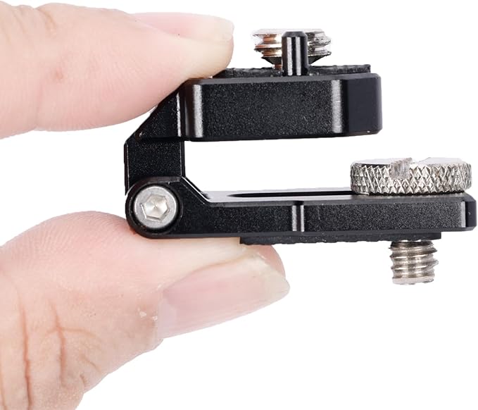 NICEYRIG Right-Angle Bracket Mini L-Shape Mounting Plate for ARRI Thread, 180 Degree Adjustment Video Accessory Expansion Mount for Camera Cheese Plate, T5 T7 SSD Holder, Field Monitor - 603