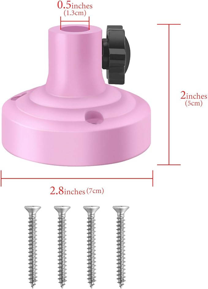 Geekria for Creators Microphone Table Flange Mount Adapter, Metal Table Mount Clamp with Adjustable Interface Aperture Compatible with TONOR T20, Aokeo AK-35, InnoGear Microphone Arm (Pink)
