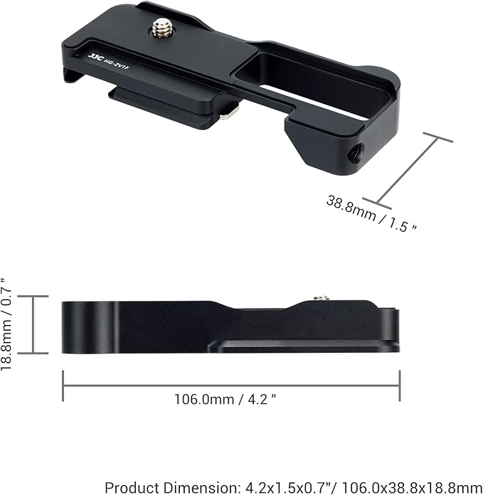 ZV-1F ZV1F Camera Metal Grip Extension Bracket with Mic Cold Shoe Mount for Sony ZV-1F ZV-1II (Not for ZV-1),Must-Have Accessory for Vlog YouTube Vertical Video Shooting, Arca Swiss Quick Release Base