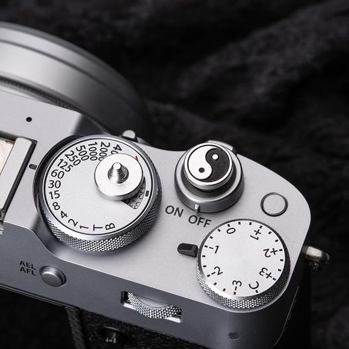 DBZZ Camera Soft Release Button, Shutter Button for Fujifilm X-T5 X-T4 X-T3 X-T30 X-T30 II X-T20 X-PRO3 X100VI X100V X-E4 X-E3 for Nikon zf (Eight Diagrams Button)