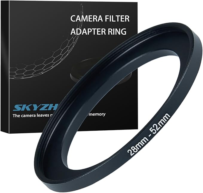 28mm to 52mm Step up Ring Filter Adapter Metal Ring Step up Rings Adapter Filter Compatible with All 52mm UV,CPL,ND,Lens Hood,Threaded Lens ect (28mm to 52mm)