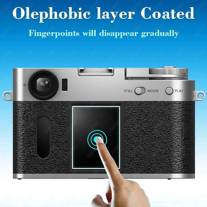 [3Pack Screen Protector for Fujifilm X Half Fuji X-Half LCD, 9H Hardness Tempered Glass Anti-Scrach Anti-Bubble
